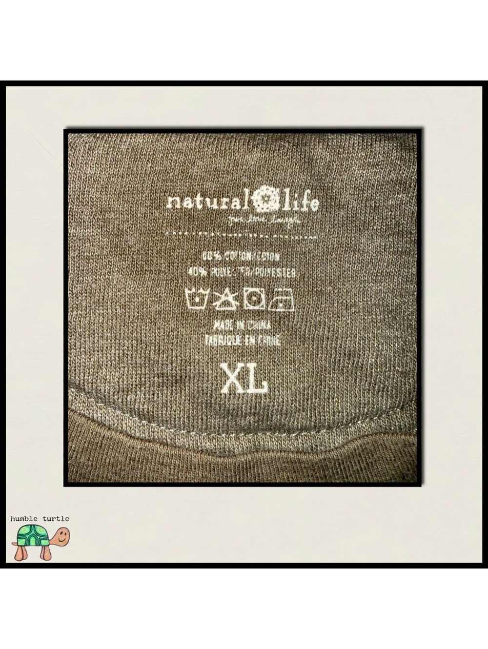 Natural Life XL Be Happy Brown Crewneck Sweatshirt with Pockets | EUC - Picture 4 of 6